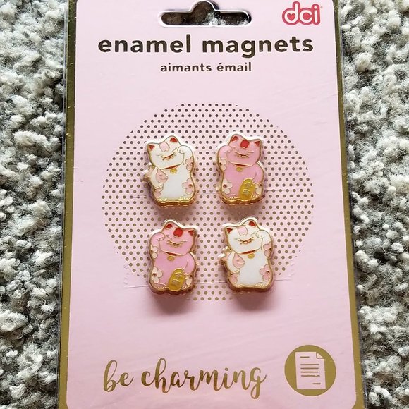 Other - SUPER CUTE Kitty Magnets - Set of 4 - Pink & White